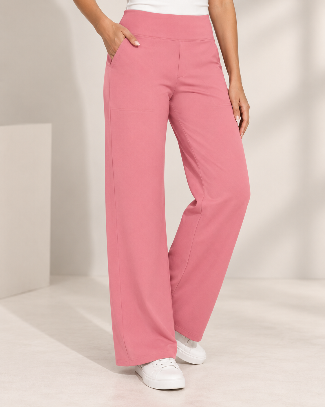 Lize Comfortable Wide-Leg Stretch Pants - 16
