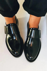 Alessio | Elegant glossy loafers with a strap for a perfect style