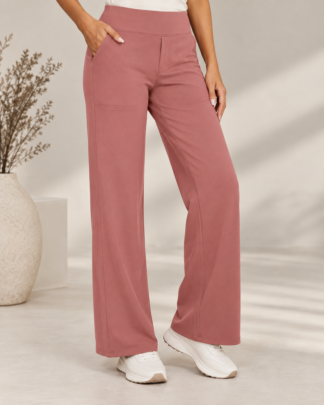 Lize Comfortable Wide-Leg Stretch Pants - 15