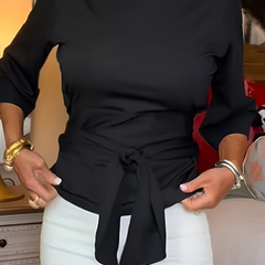 Daria | Stylish Bow Tie Waist Top - 2