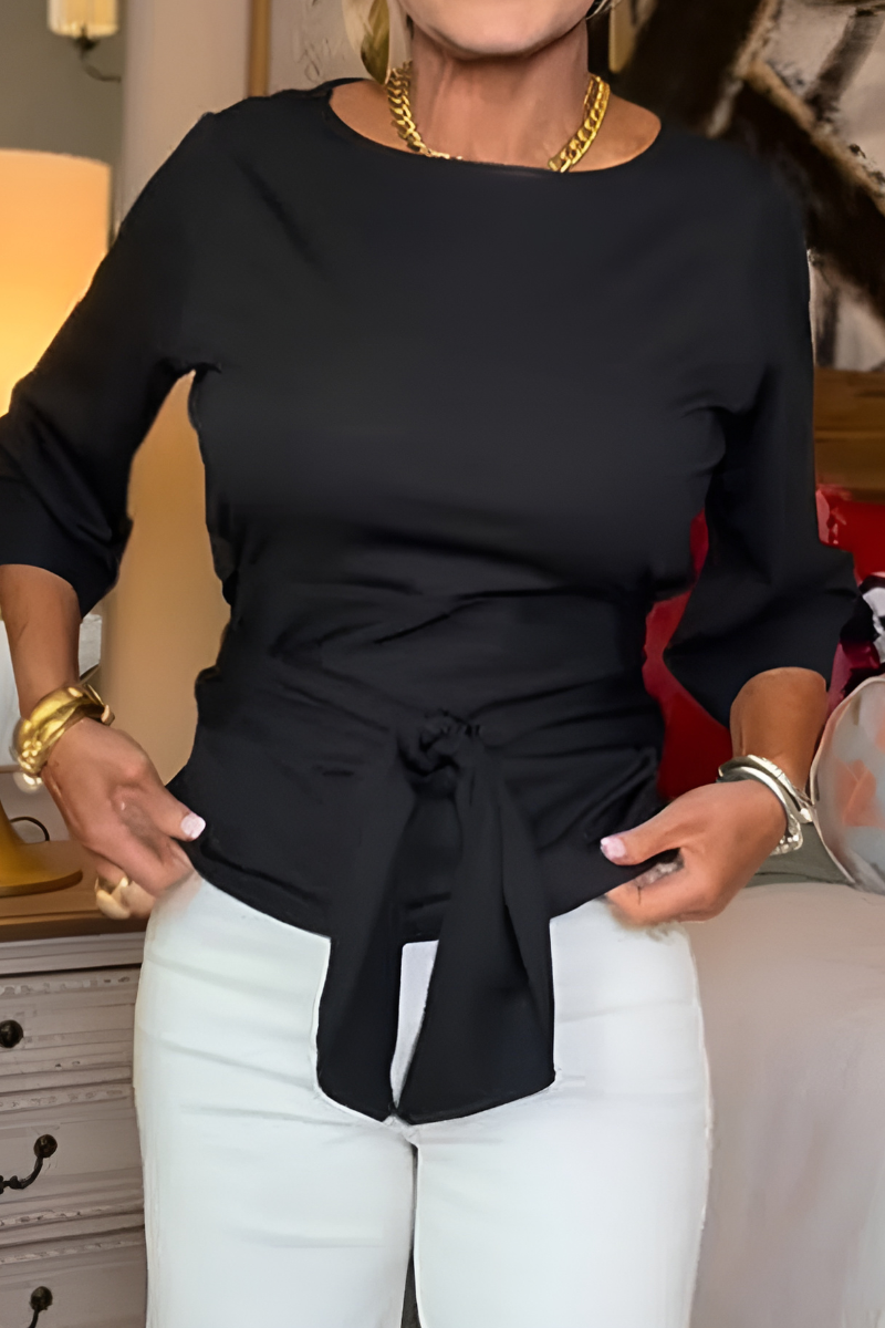 Daria | Stylish Bow Tie Waist Top - 2