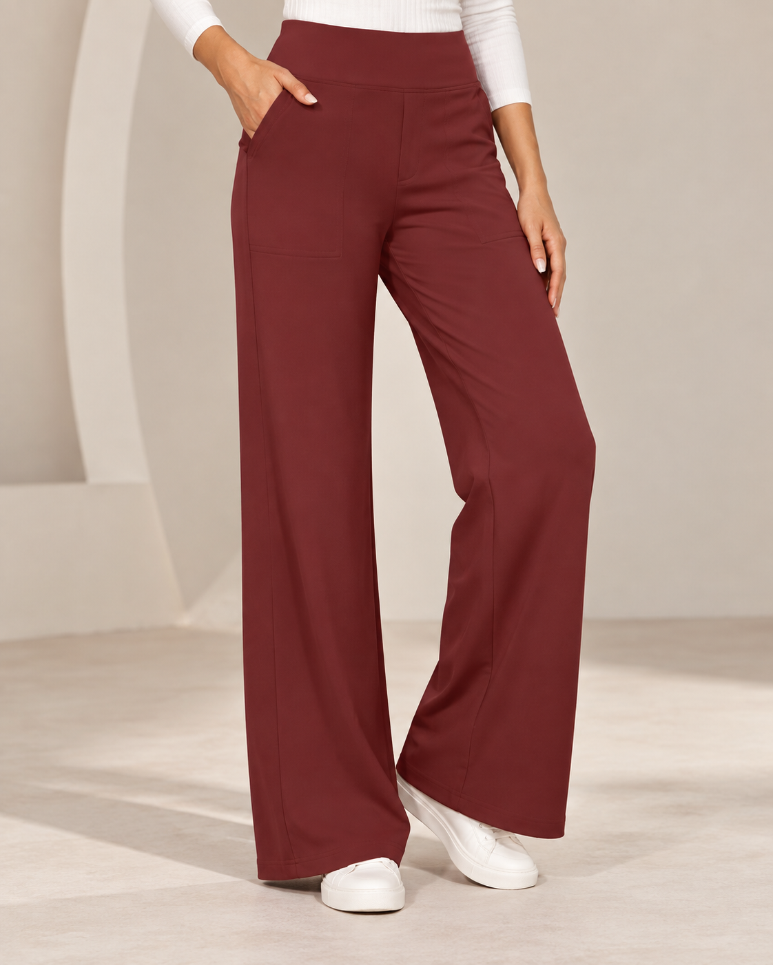 Lize Comfortable Wide-Leg Stretch Pants - 9