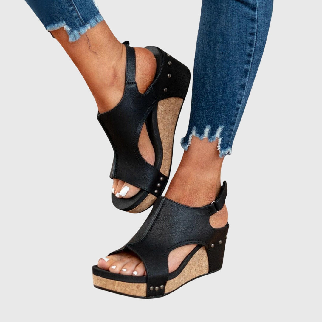 Adela | Cushioned Wedge Sandals