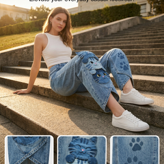 Women's Animal Art Print Pants - 8