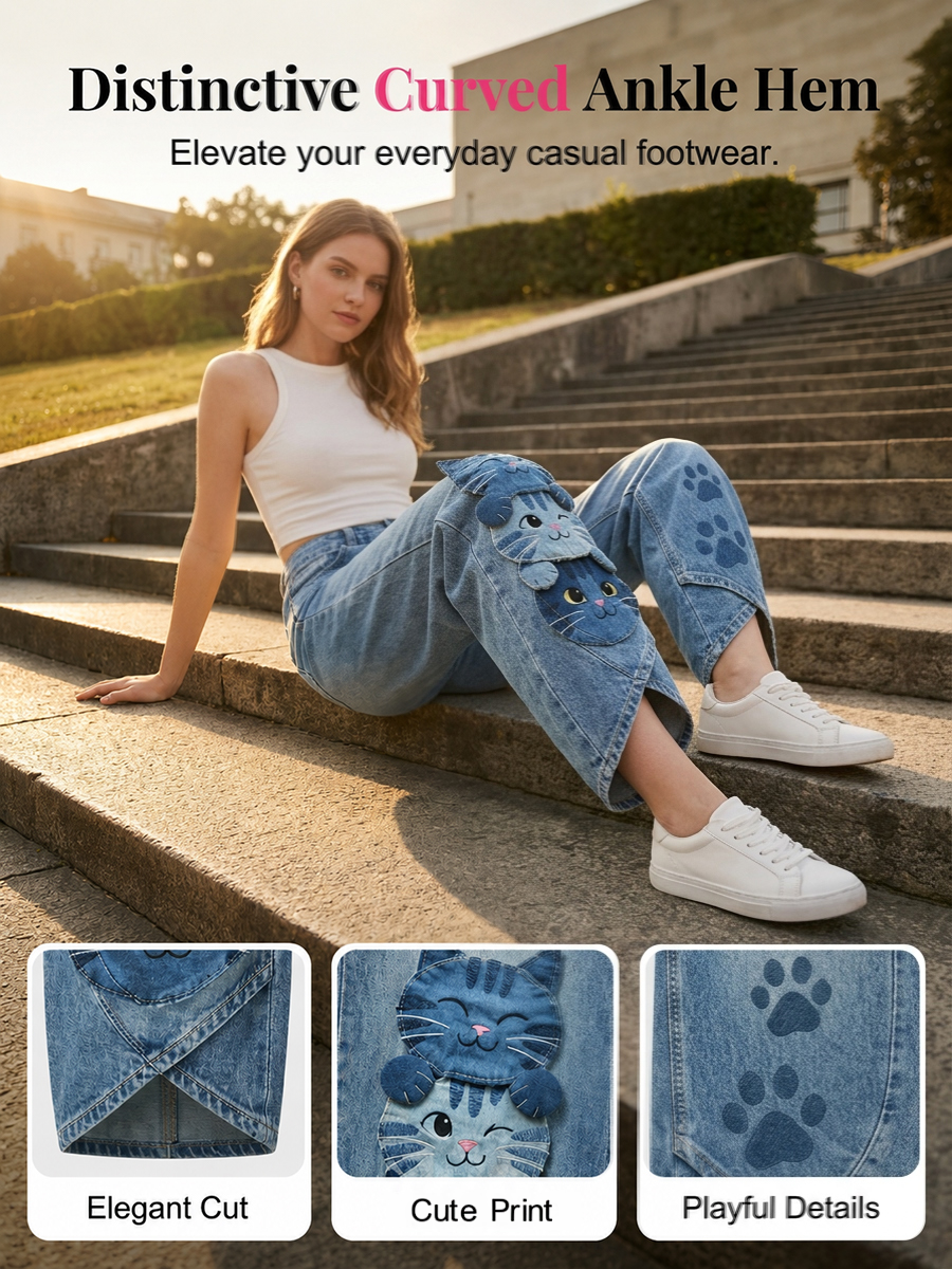 Women's Animal Art Print Pants - 8