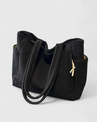 Liorane | Luxurious Ribbed Tote Bag with Cord Detail