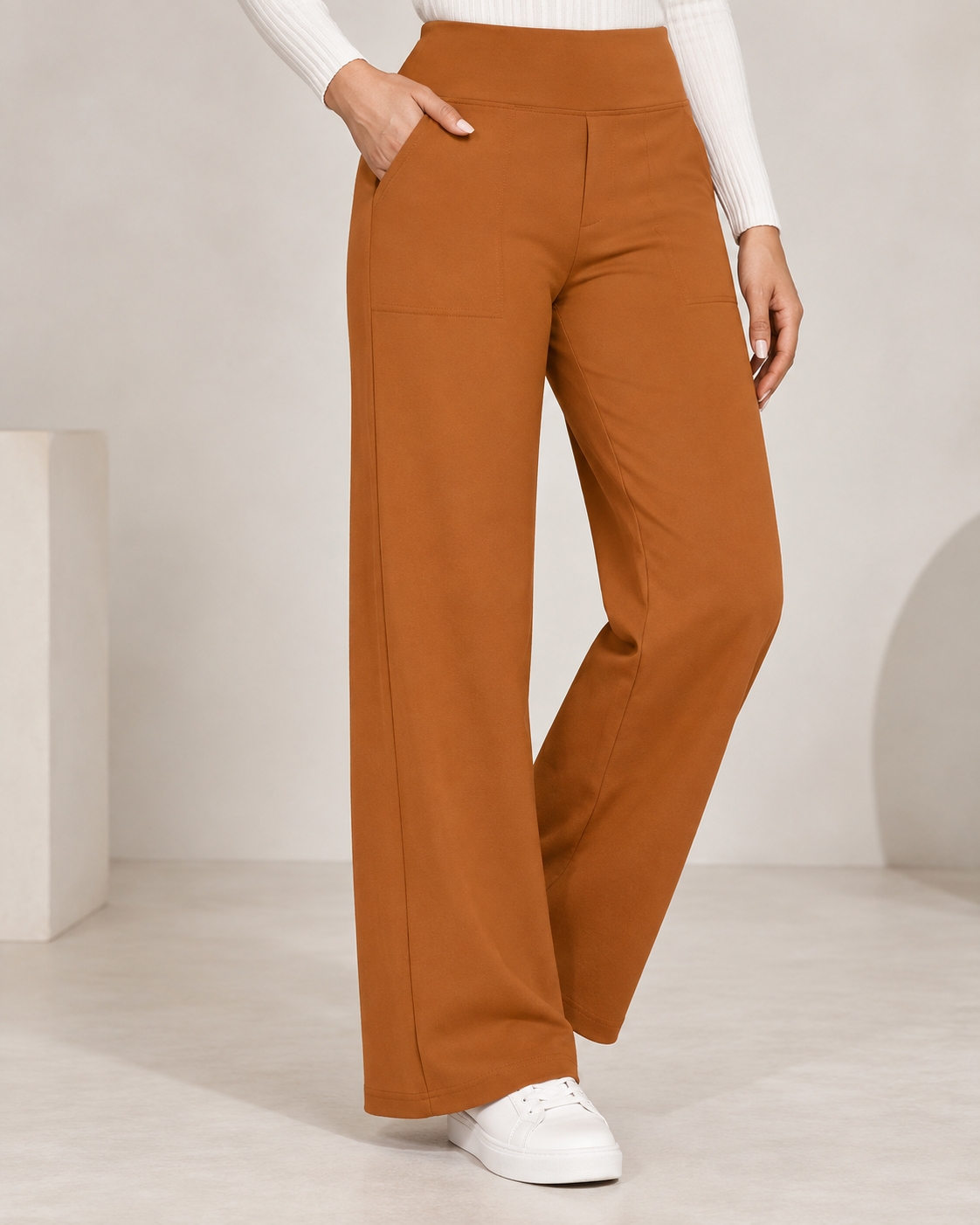 Lize Comfortable Wide-Leg Stretch Pants - 7