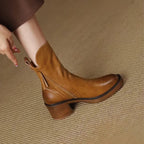 Noelle Leather Ankle Boots