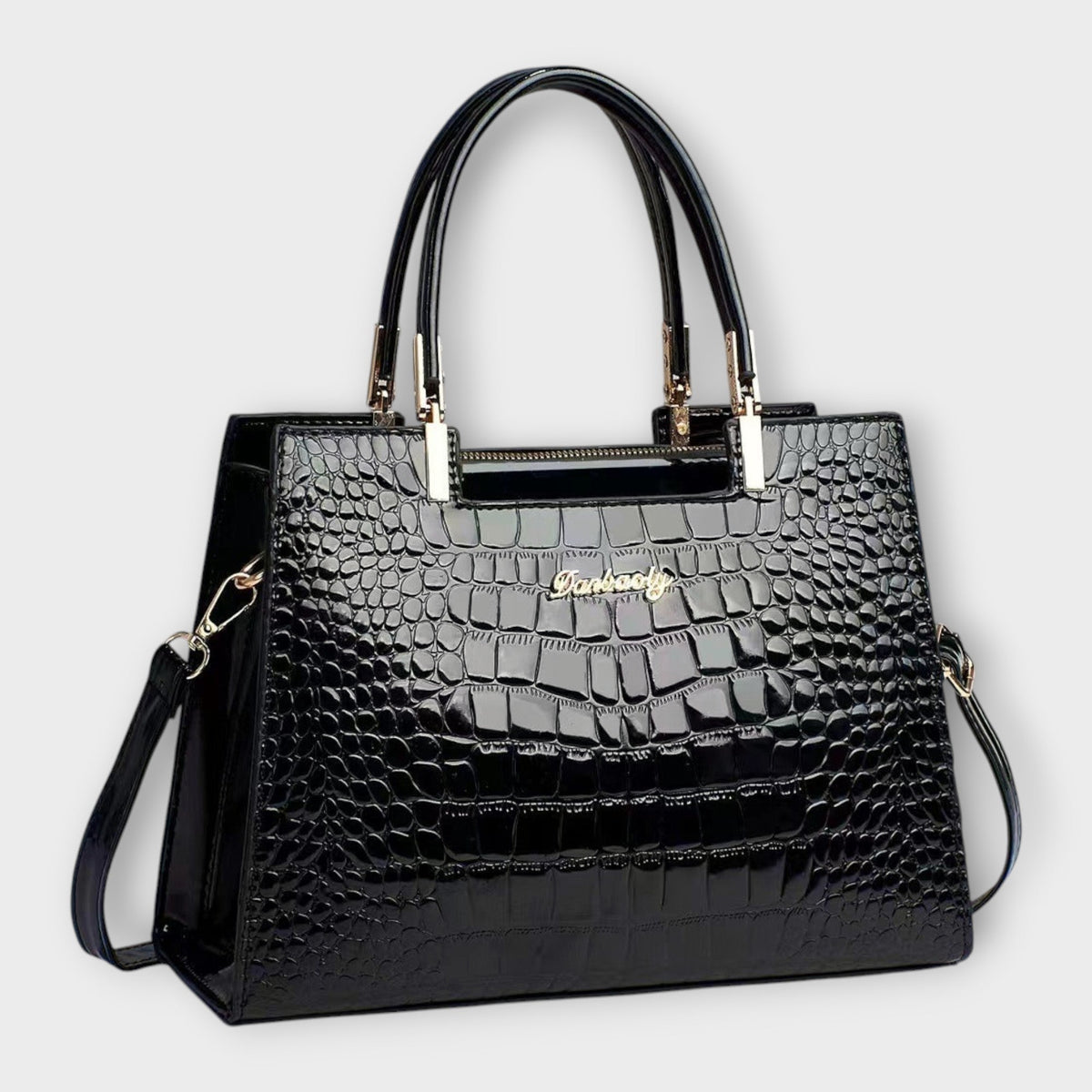 Esther | Glossy Crocodile Pattern Handbag
