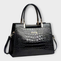 Esther | Glossy Crocodile Pattern Handbag