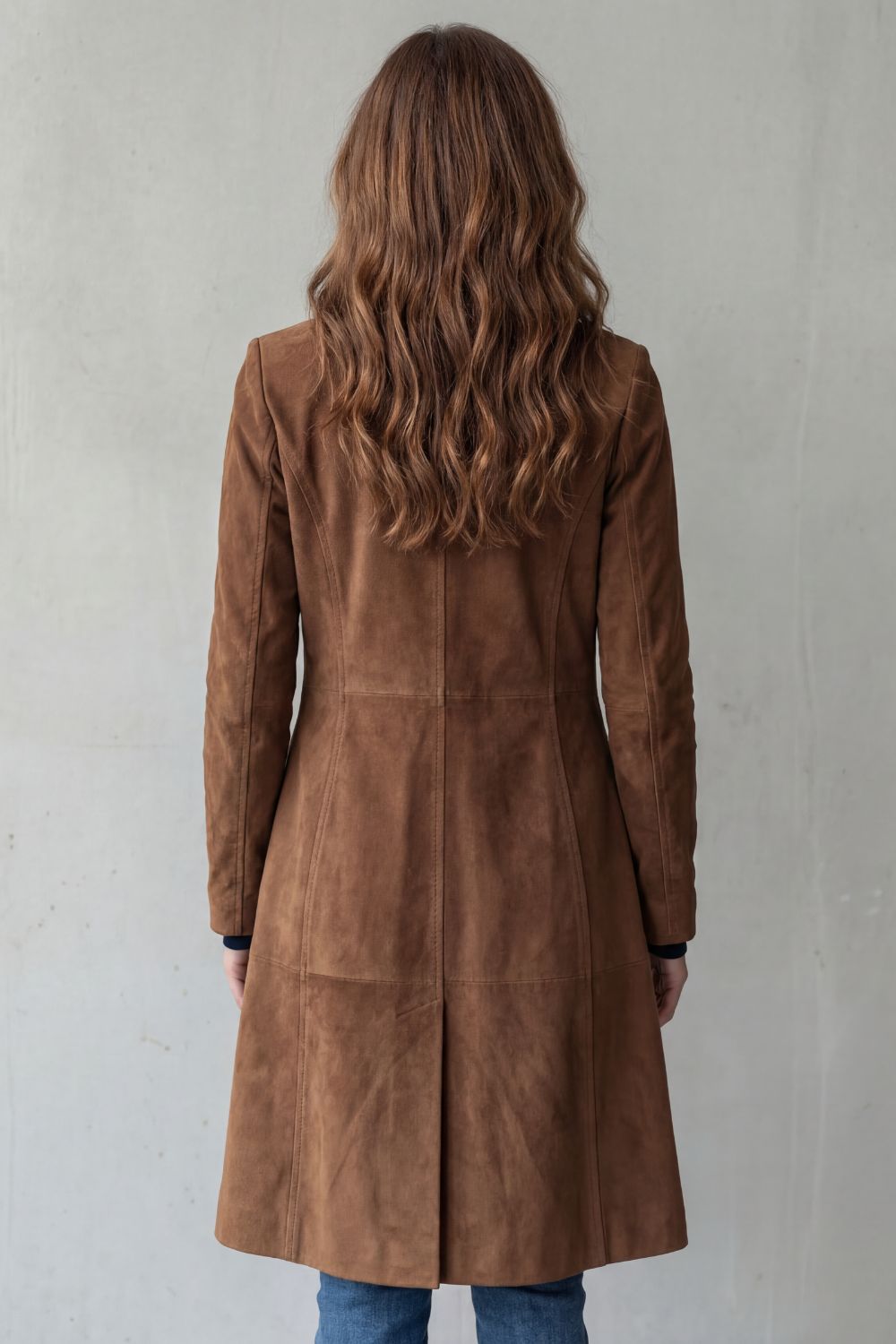 Disa | Vintage Suede Finish Long Coat - 3