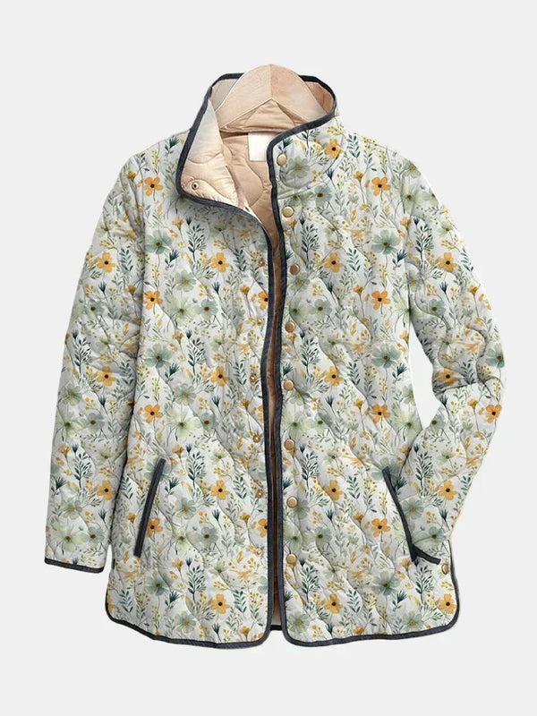 Elowynn™ | Floral-Printed Quilted Jacket