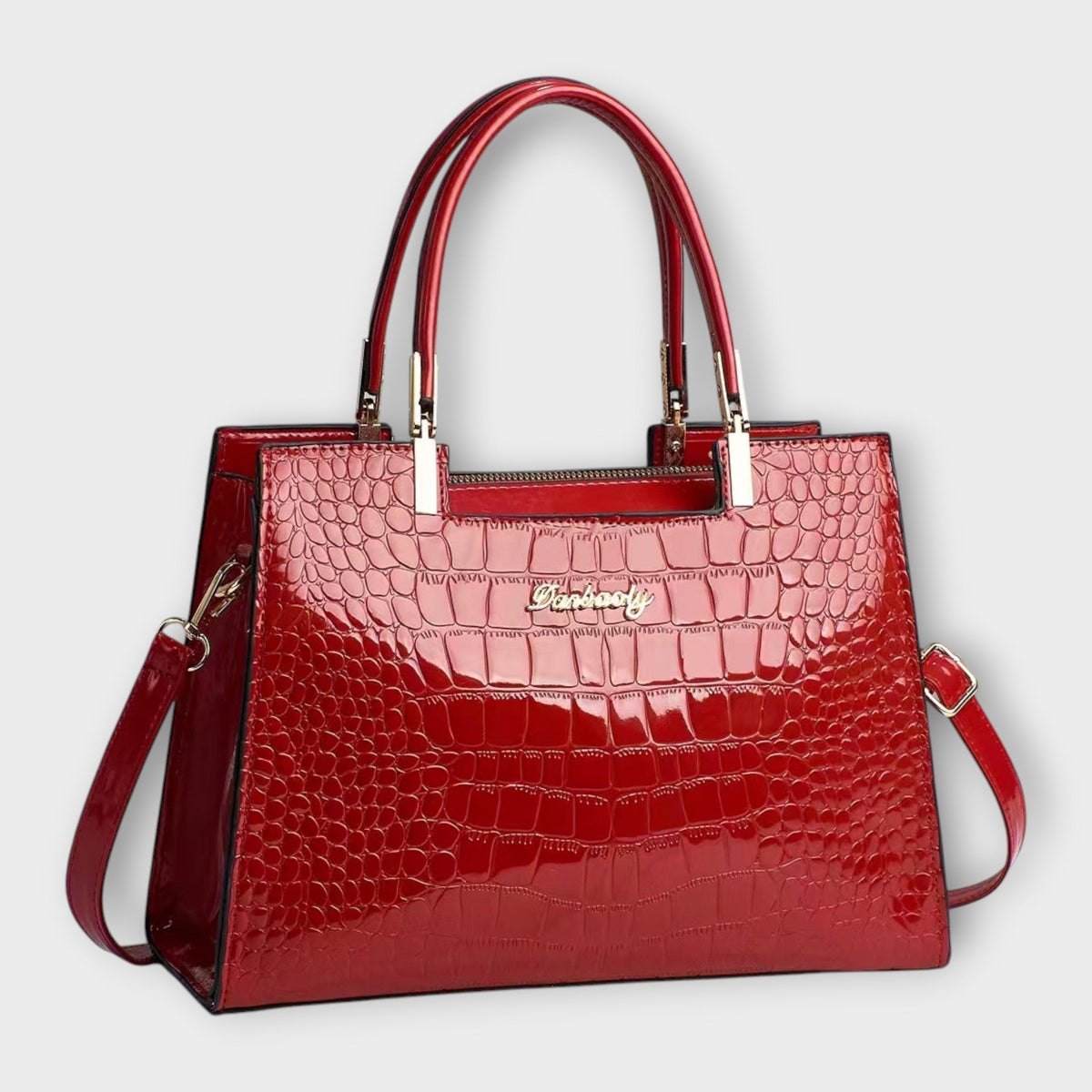 Esther | Glossy Crocodile Pattern Handbag