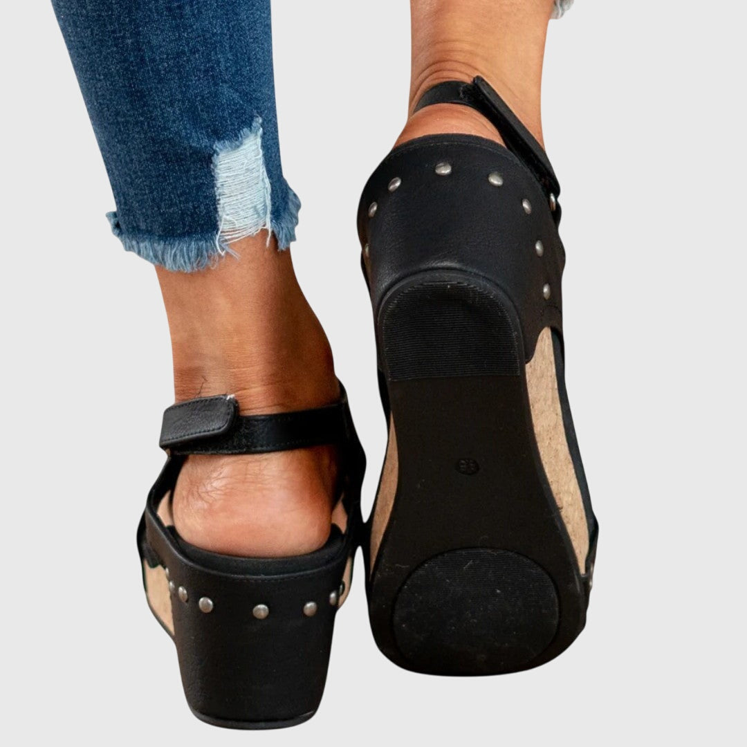 Adela | Cushioned Wedge Sandals