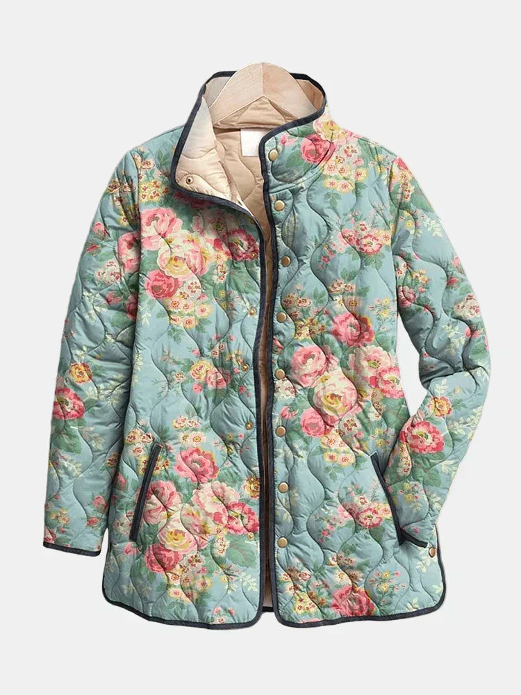 Ivela | Quilted Floral Print Jacket