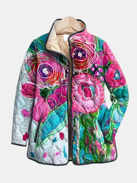 Ivelda | Floral Patterned Quilted Jacket