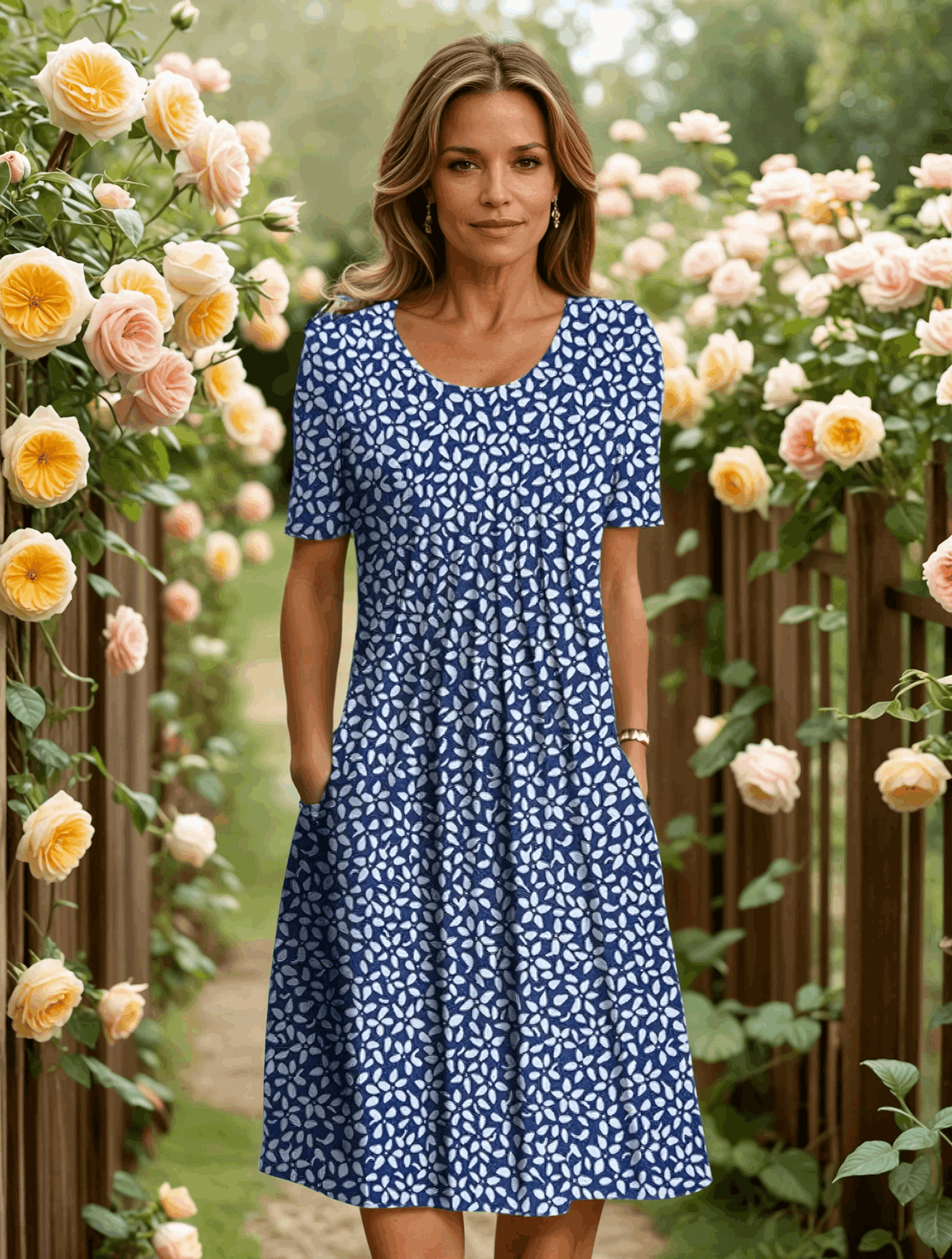 Georgina | Elegant Dress with Tummy Coverage