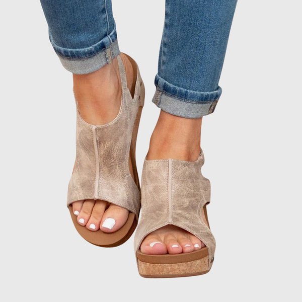 Adela | Cushioned Wedge Sandals