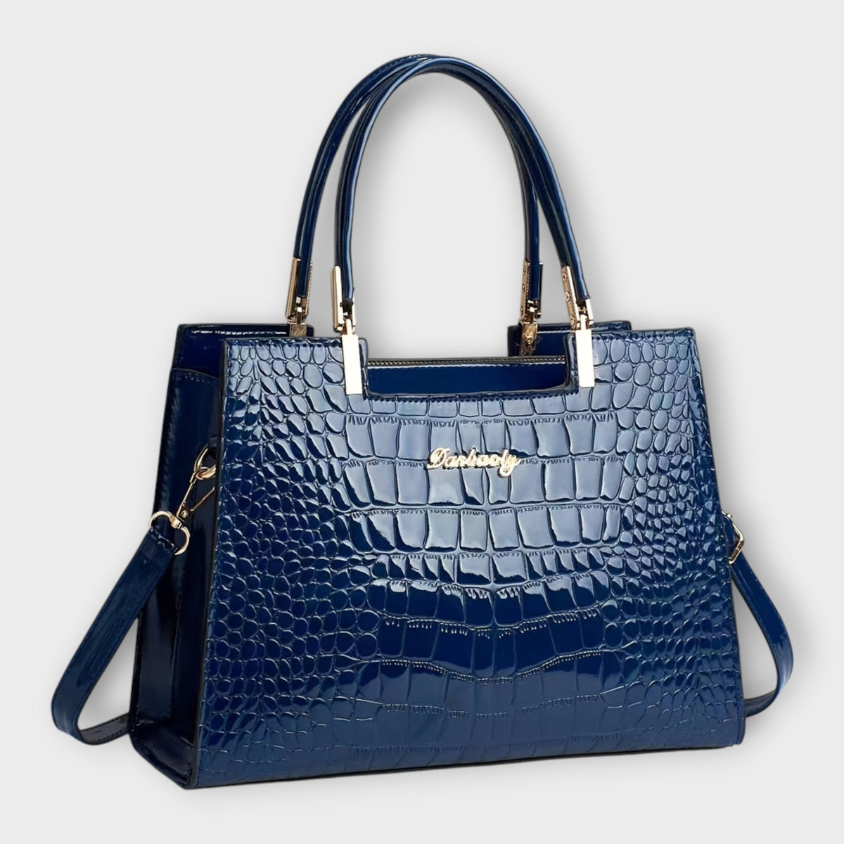 Esther | Glossy Crocodile Pattern Handbag