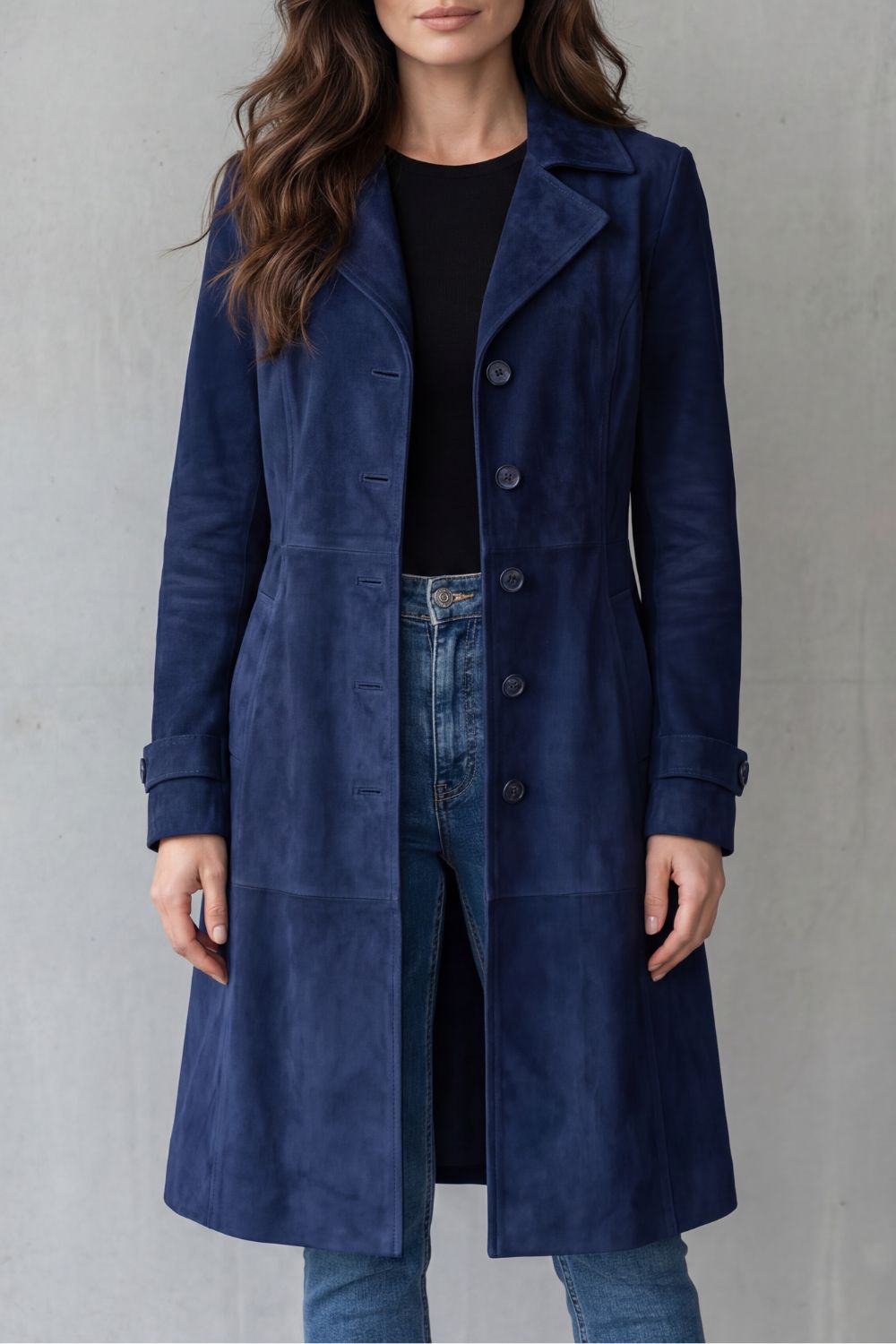 Disa | Vintage Suede Finish Long Coat - 6