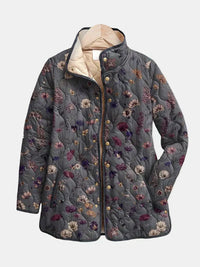 Beatrice | Vintage Floral Print Quilted Jacket