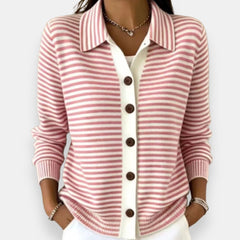 Nola | Gestreepte Herfst Cardigan - 5