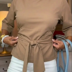 Daria | Stylish Bow Tie Waist Top - 1