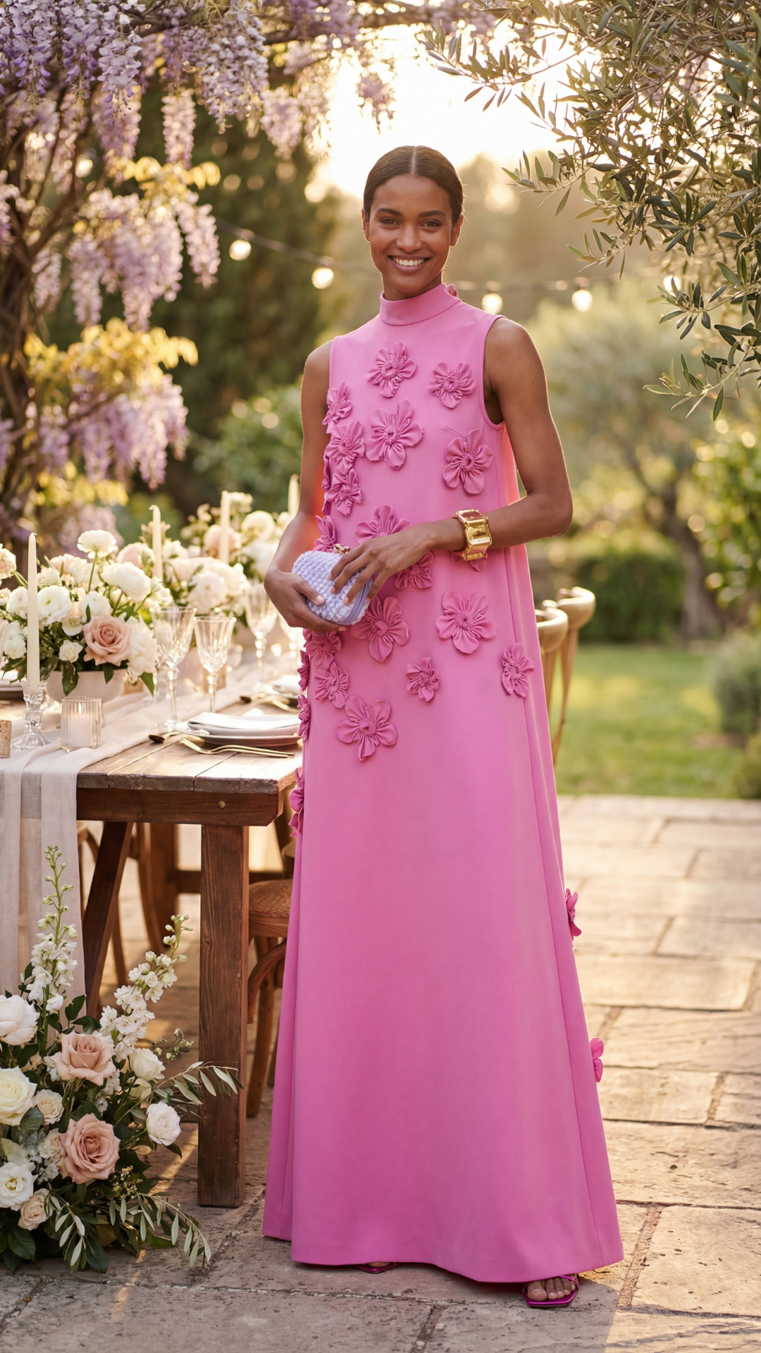 Adeline - 3D Floral Maxi Dress