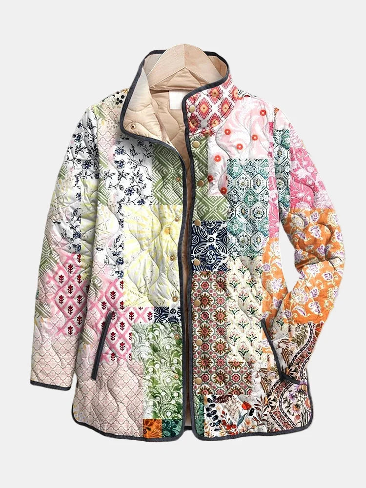 Ava | Floral Print Quilted Jacket