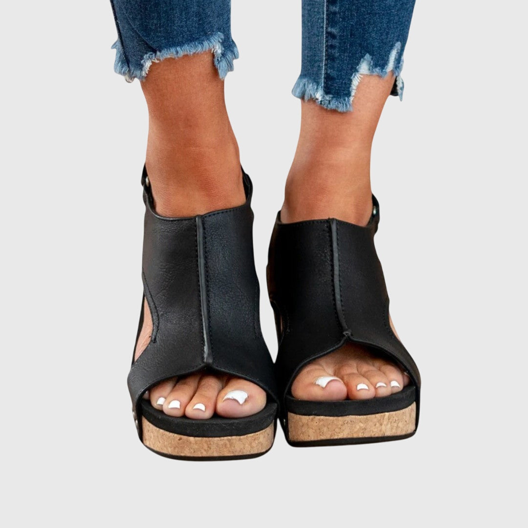 Adela | Cushioned Wedge Sandals