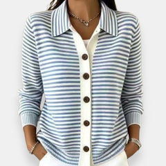 Nola | Gestreepte Herfst Cardigan - 6