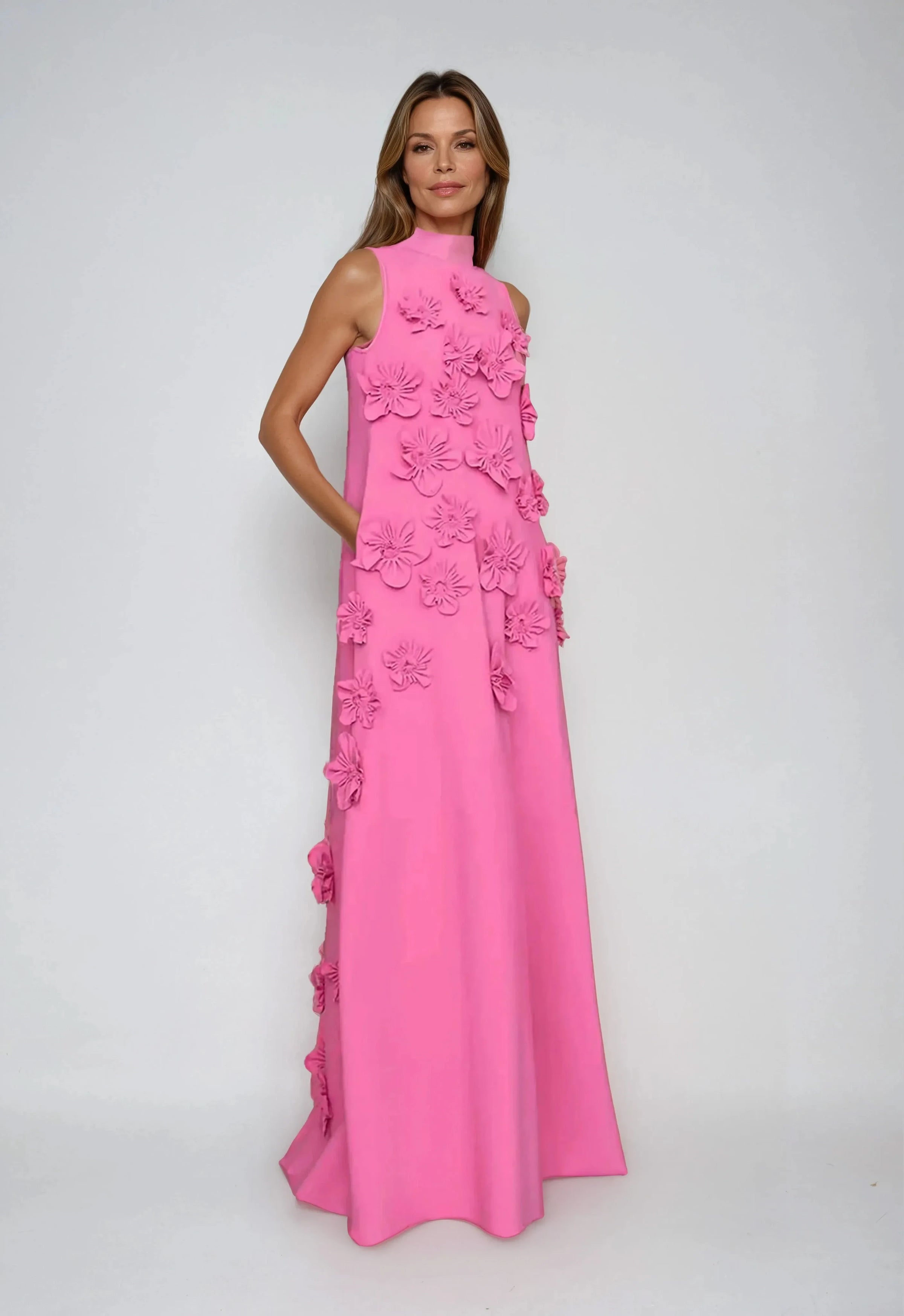 Adeline - 3D Floral Maxi Dress