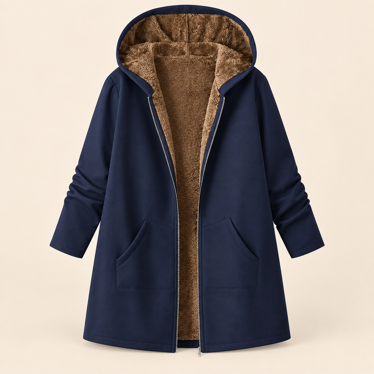 Josefin | Cozy Sherpa-Lined Hooded Coat - 1