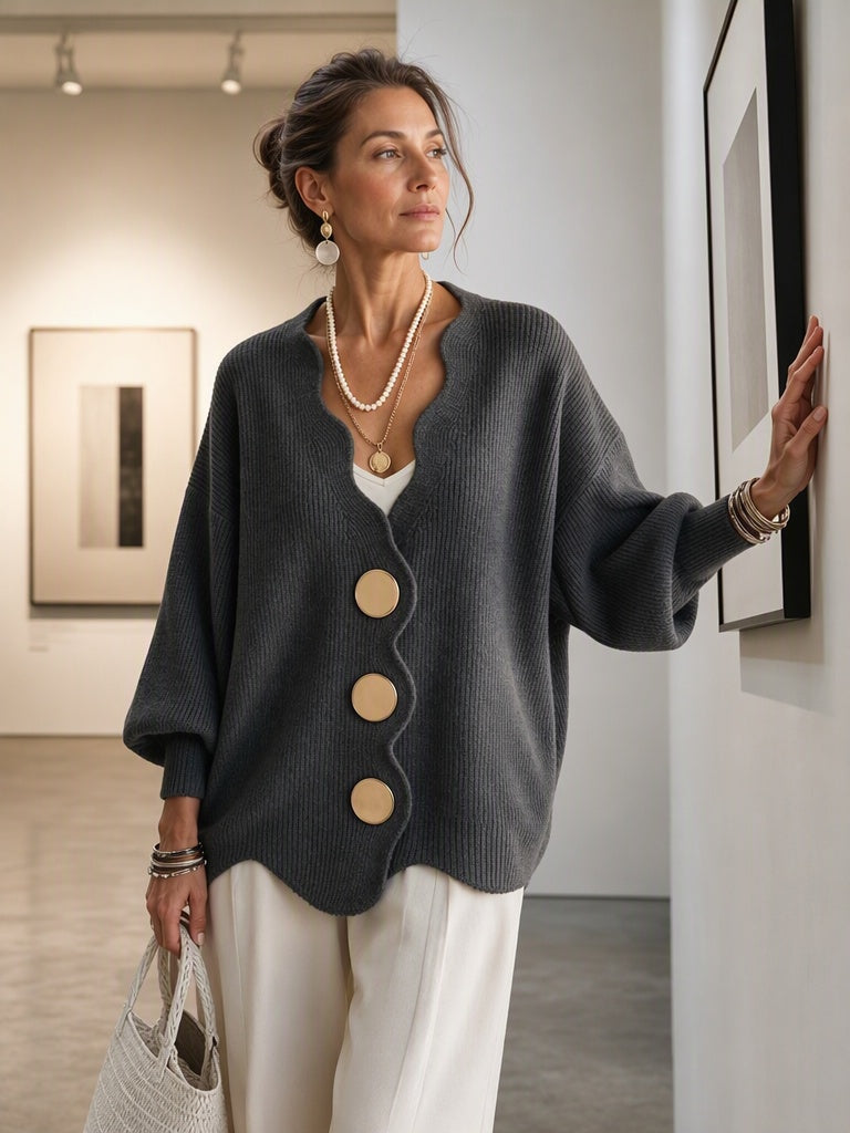 Susan | Everyday Button Front Cardigan Sweater - 3