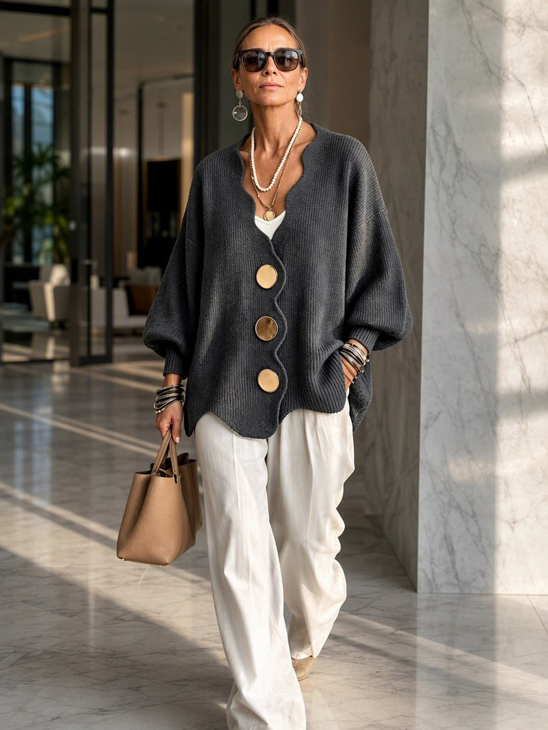 Susan | Everyday Button Front Cardigan Sweater - 4