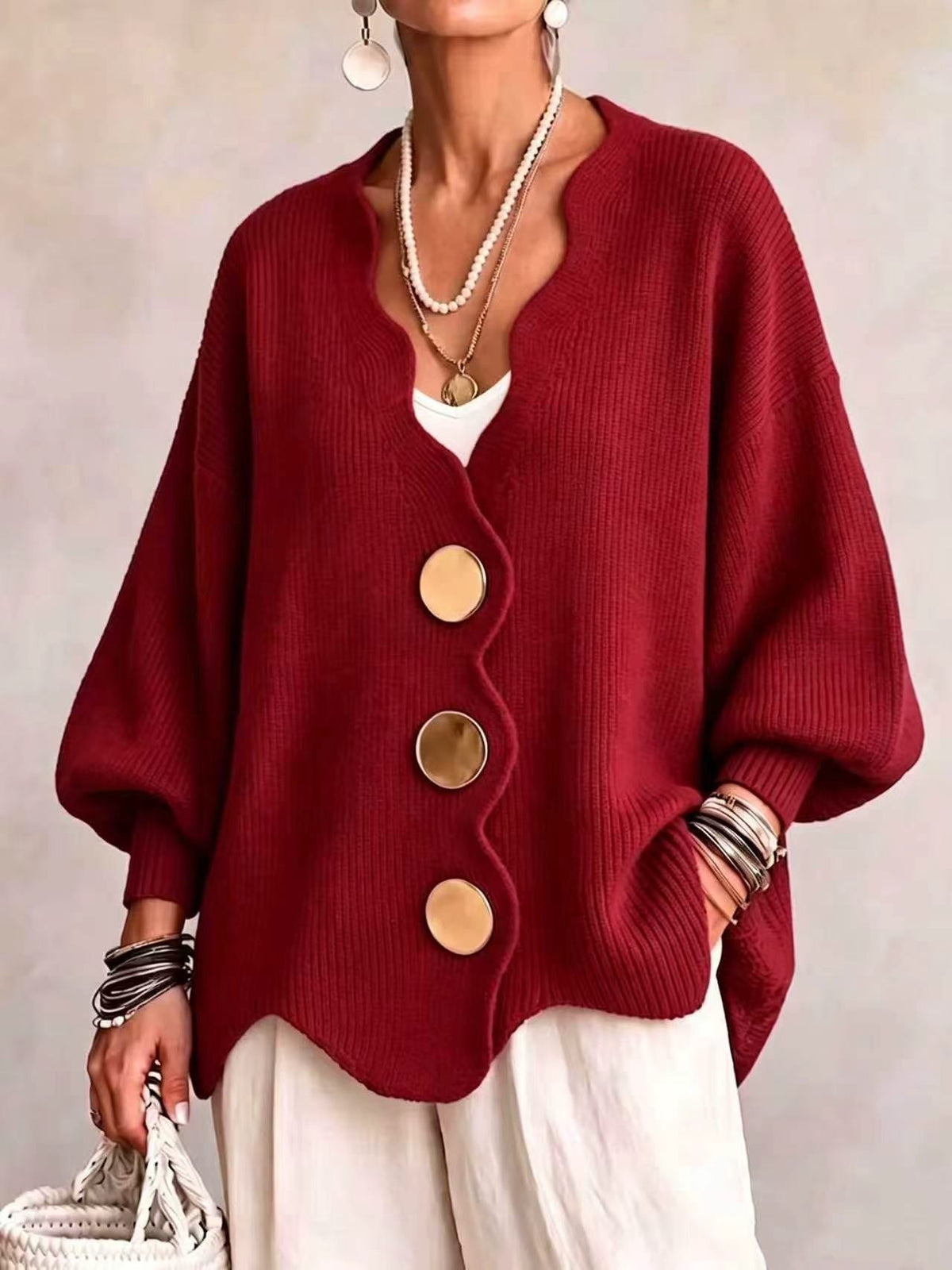 Susan | Everyday Button Front Cardigan Sweater - 5