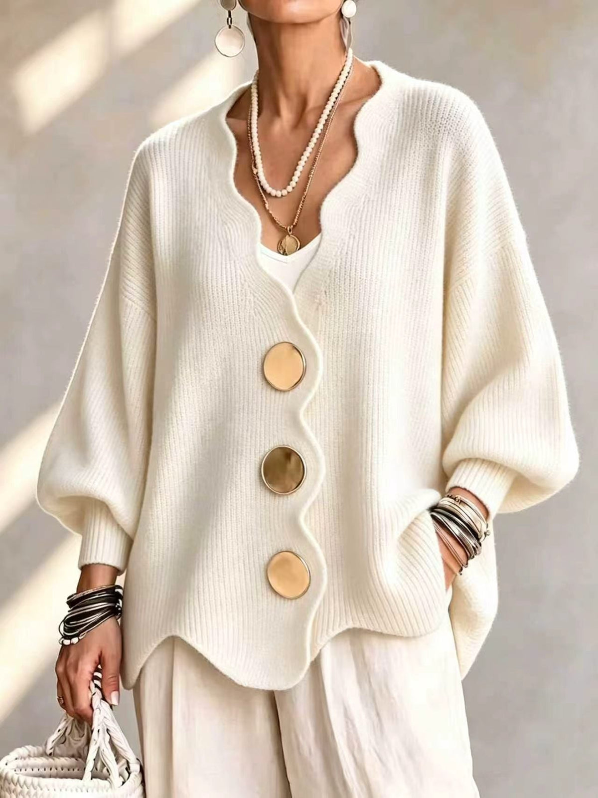 Susan | Everyday Button Front Cardigan Sweater - 10