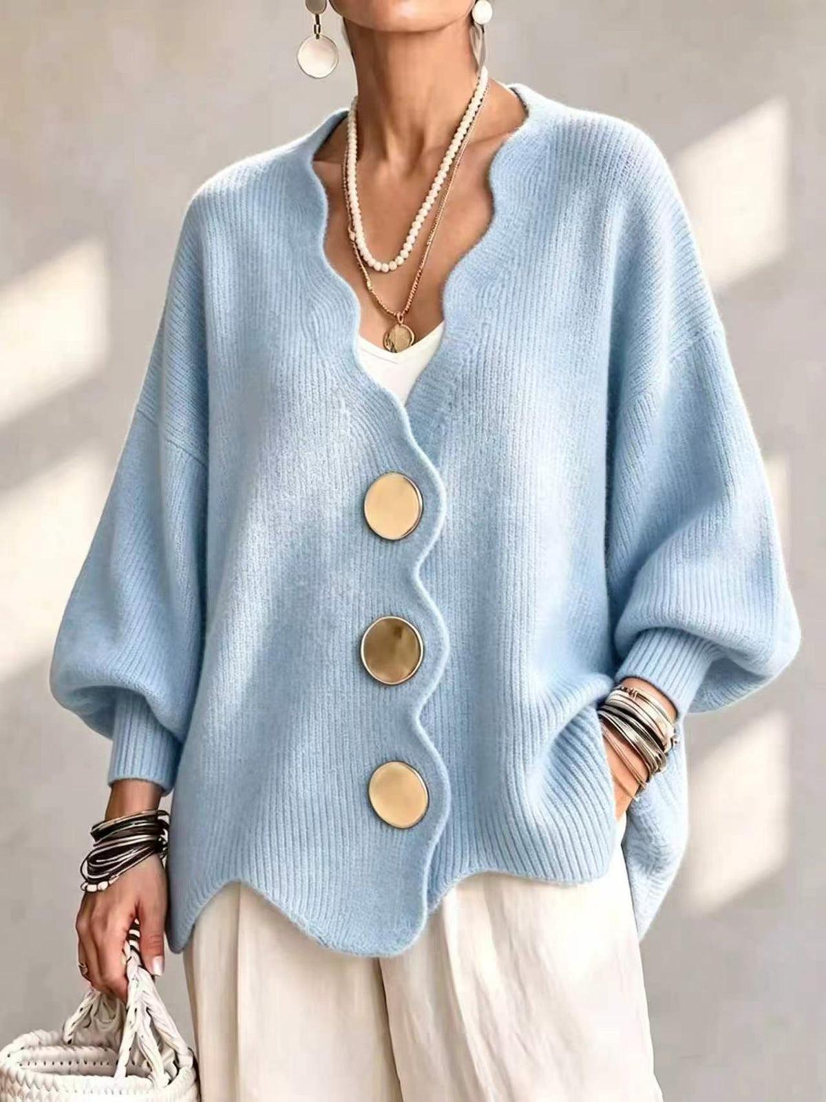 Susan | Everyday Button Front Cardigan Sweater - 11
