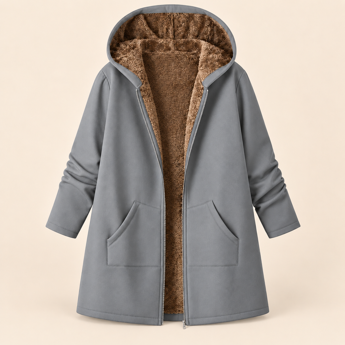 Josefin | Cozy Sherpa-Lined Hooded Coat - 17