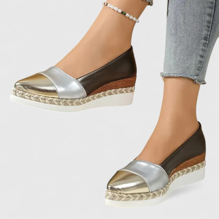 Elizabeth | Metallic Platform Loafers - 3