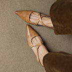 Scarlet Genuine Leather Mules