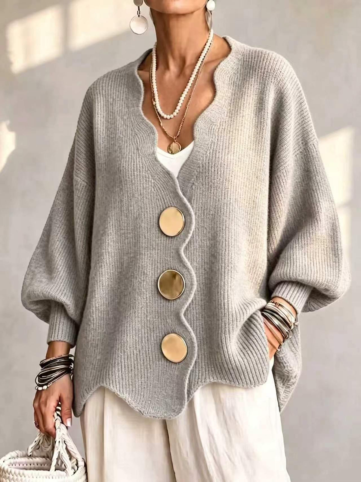 Susan | Everyday Button Front Cardigan Sweater - 12