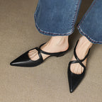 Scarlet Genuine Leather Mules