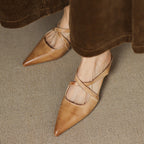 Scarlet Genuine Leather Mules