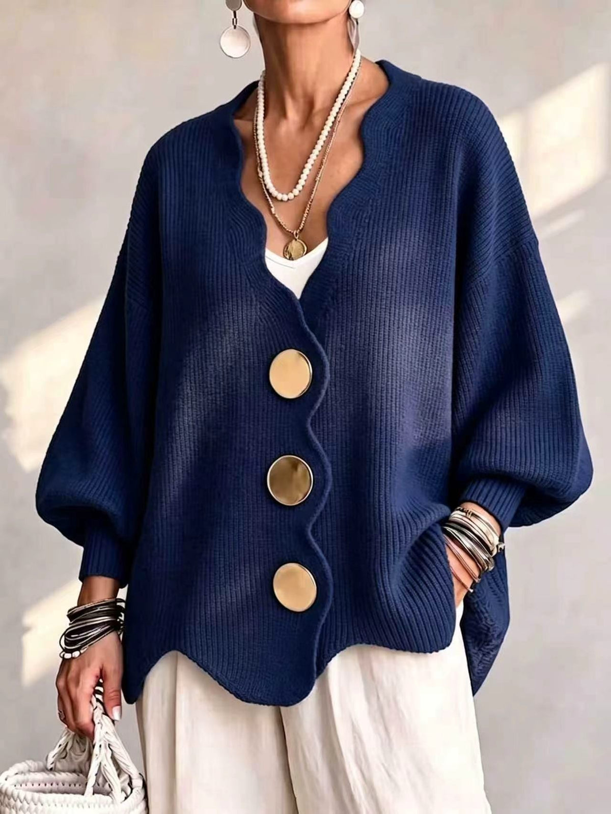Susan | Everyday Button Front Cardigan Sweater - 13