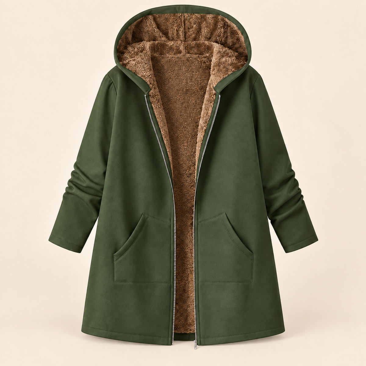 Josefin | Cozy Sherpa-Lined Hooded Coat - 16