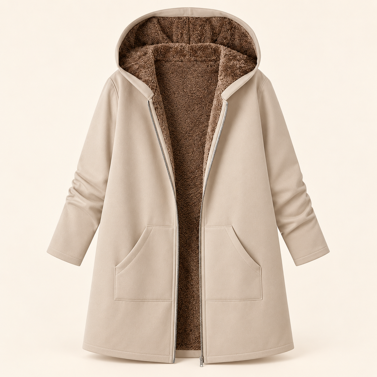 Josefin | Cozy Sherpa-Lined Hooded Coat - 9