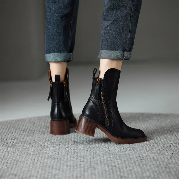 Gloria | Leather Ankle Boots