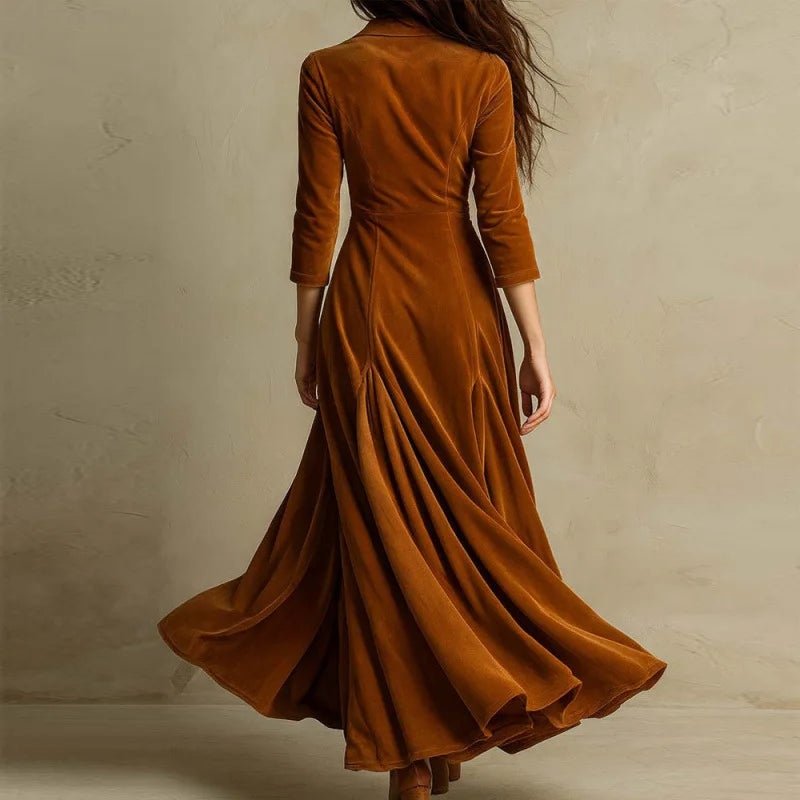 Anna | Long Velvet Dress - 3