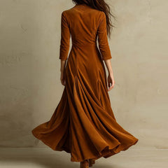 Anna | Long Velvet Dress - 5